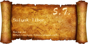 Sulyok Tibor névjegykártya